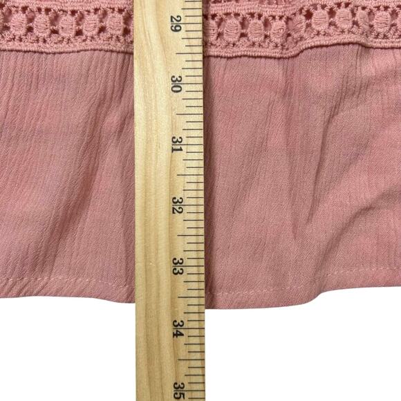 Altar'd State Pink Eyelet Dress XS Cottage Core Coquette Forest Fairy Boho - Picture 6 of 9